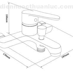 Bản vẽ sản phẩm củ sen nóng lạnh EL-7001 Eurolife