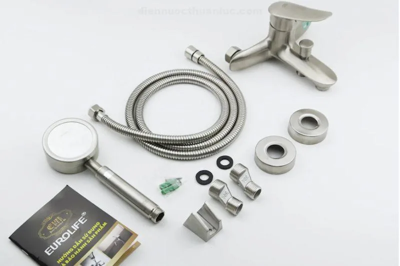 Bộ sản phẩm đầy đủ bao gồm củ sen nóng lạnh EL-ORCHID01 Eurolife