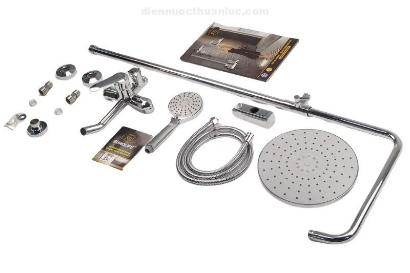Bộ sản phẩm đầy đủ sen cây nóng lạnh EL-S922 Eurolife