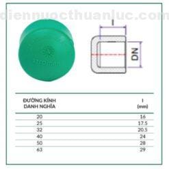 Kích thước bịt ppr STROMAN