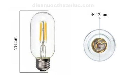 kích thước bóng Led edison 4W T45 ASV VKT