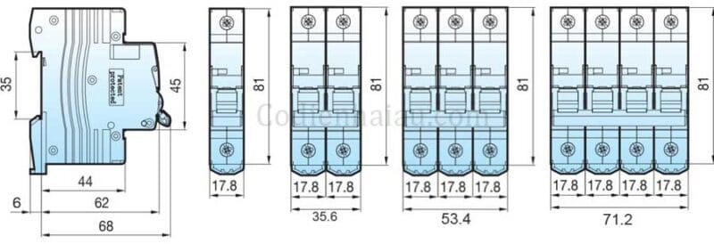 Aptomat MCB LS BKJ63N 63A 3P 6kA