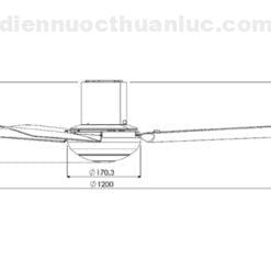 Quạt trần 3 cánh Panasonic F-48CZL