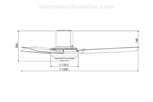 Quạt trần 3 cánh Panasonic F-48CZL