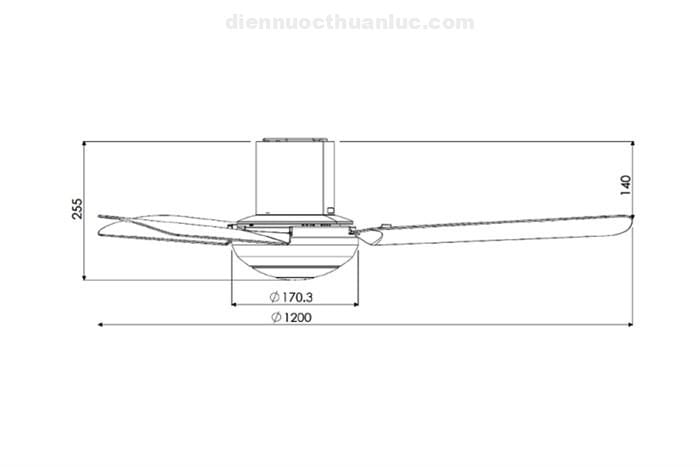 Quạt trần 3 cánh Panasonic F-48CZL Quạt trần 3 cánh Panasonic F-48CZL