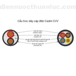 Cấu trúc dây cáp điện Cadivi CVV