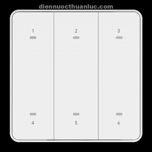 Công tắc bấm ngữ cảnh vuông 6 nút FPT Smart Home TPBR016