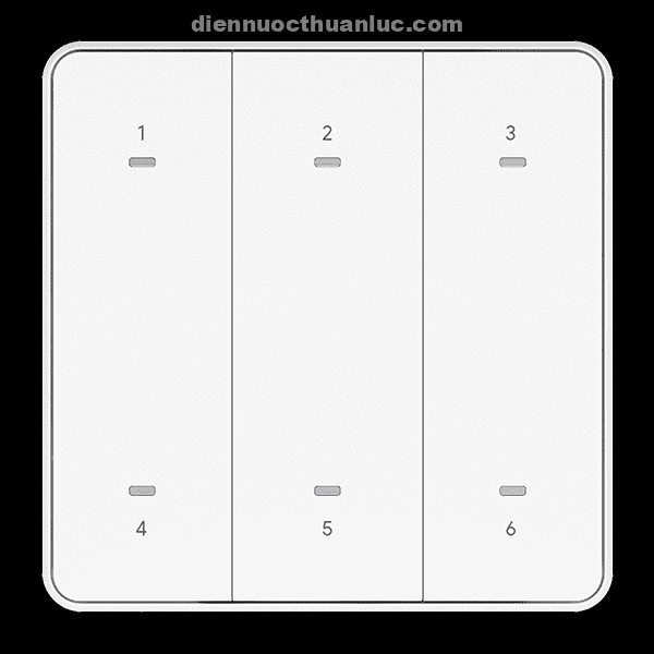 Công tắc bấm ngữ cảnh vuông 6 nút FPT Smart Home TPBR016 Công tắc bấm ngữ cảnh vuông 6 nút FPT Smart Home TPBR016