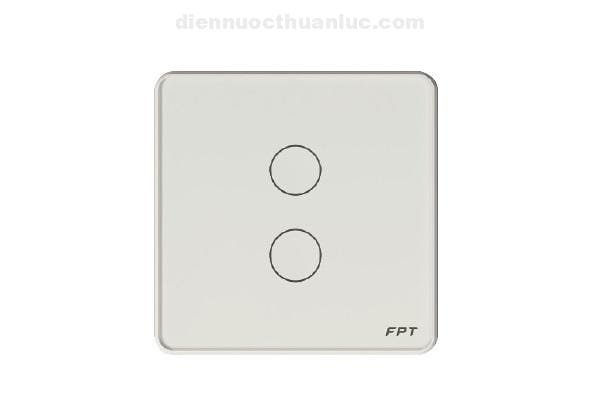 Công tắc cảm ứng 2 nút vuông trắng FPT Smart Home SNBR0111 Công tắc cảm ứng 2 nút vuông trắng FPT Smart Home SNBR0111