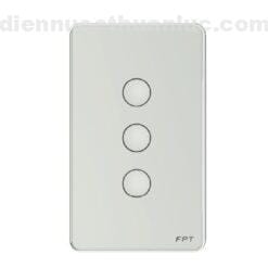 Công tắc cảm ứng 3 nút chữ nhật trắng FPT Smart Home SNBR023