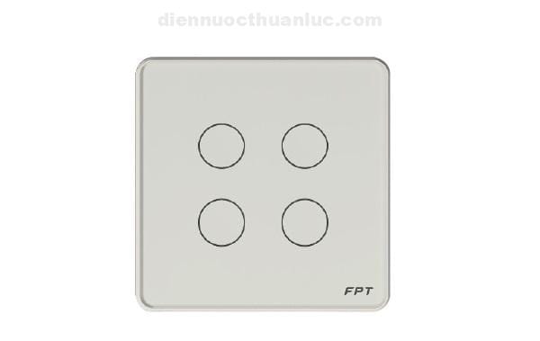 Công tắc cảm ứng 4 nút vuông trắng FPT Smart Home SNBR0113 Công tắc cảm ứng 4 nút vuông trắng FPT Smart Home SNBR0113