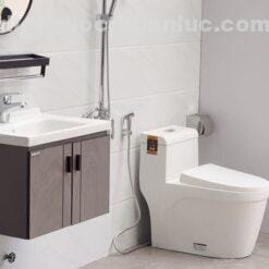 Ảnh thực tế bồn cầu 1 khối sứ Nano EL-BC216 Eurolife