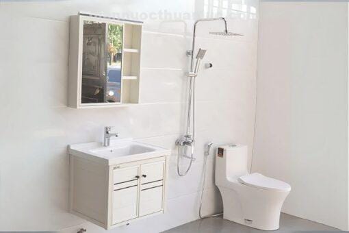 Thực tế lắp đặt bồn cầu 1 khối sứ Nano EL-BC262 Eurolife