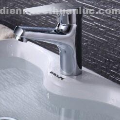 Ảnh lắp đặt thực tế chậu Lavabo dương bàn sứ Nano siêu chống bám bẩn EL-LVB04 Eurolife