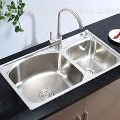 Ảnh thực tế chậu rửa chén Inox 810x450x230 EL-C8145 Eurolife