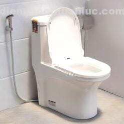 Ảnh nắp bồn cầu chất liệu nhựa PP EL-PS2077 Eurolife lắp đặt thực tế