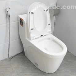 Ảnh thực tế lắp đặt nắp bồn cầu chất liệu nhựa PP EL-PS216 Eurolife