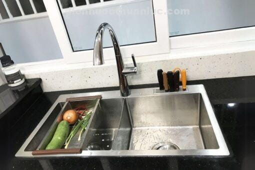 Ảnh thực tế rổ gác chậu rửa chén inox EL-R2 Eurolife
