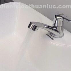 Thực tế lắp đặt vòi Lavabo cao mạ Chrome tay muỗng LA03 Eurolife