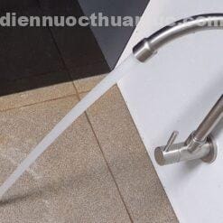 Vòi rửa chén lạnh âm tường Inox 304 EL-RC08 Eurolife lắp đặt thực tế