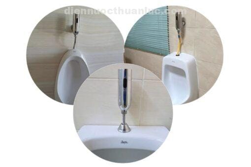 Ảnh thực tế lắp đặt vòi xả tiểu nam cảm ứng EL-A105 Eurolife