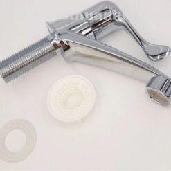 Bát gắn vòi Lavabo cao mạ Chrome tay muỗng LA03 Eurolife với roong cao su dem chống rỉ nước