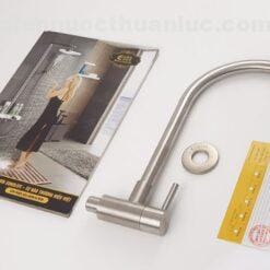 Bộ sản phẩm đầy đủ vòi rửa chén lạnh âm tường Inox 304 EL-RC08 Eurolife