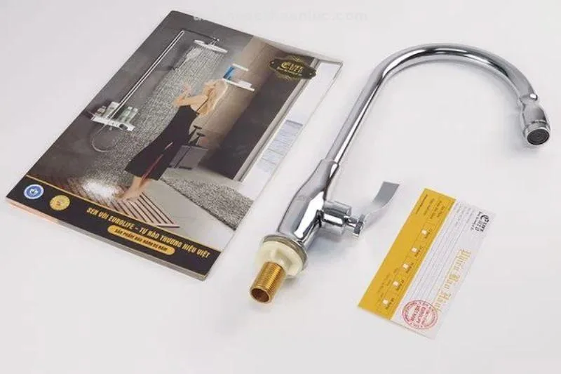 Bộ sản phẩm đầy đủ vòi rửa chén lạnh EL-RC06 Eurolife