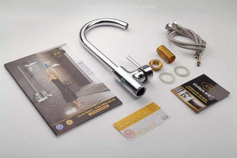 bo-san-pham-day-duvoi-rua-chen-nong-lanh-can-xoay-360-do-el-km01-eurolife Bộ sản phẩm đầy đủ vòi rửa chén nóng lạnh cần xoay 360 độ EL-KM01 Eurolife