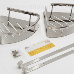 Bộ sản phẩm kệ góc xà phòng đôi Inox 304 EL-KG2 Eurolife