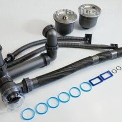 Bộ thoát nước thải chậu rửa chén inox 1100x480x230 EL-HM12050 Eurolife