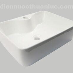 Chậu Lavabo dương bàn sứ Nano siêu chống bám bẩn EL-LVB04 Eurolife bo cong 4 góc, nổi trên mặt bàn