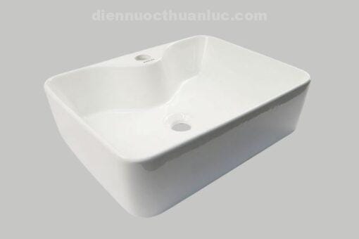 Chậu Lavabo dương bàn sứ Nano siêu chống bám bẩn EL-LVB04 Eurolife bo cong 4 góc, nổi trên mặt bàn