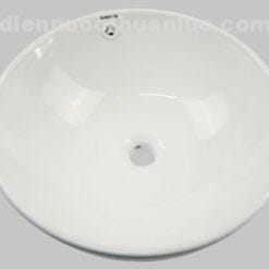 Chậu Lavabo dương bàn sứ Nano siêu chống bám bẩn EL-LVB05 Eurolife thiết kế hình tô đặt nổi trên bàn