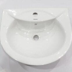 Chậu Lavabo liền khối sứ Nano siêu chống bám bẩn EL-LVB01 Eurolife chất liệu men sứ cao cấp