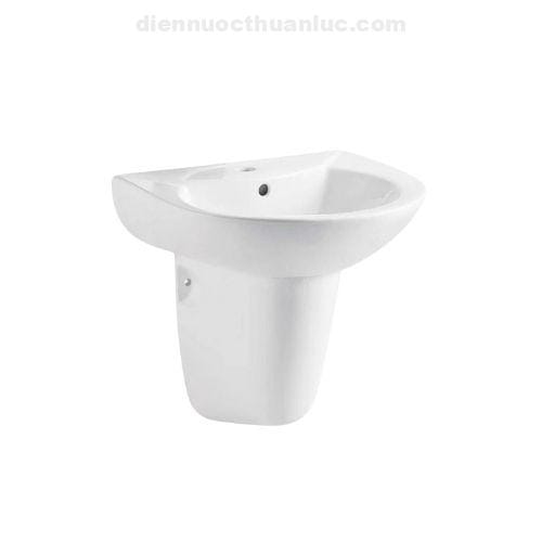 Chậu Lavabo liền khối sứ Nano siêu chống bám bẩn EL-LVB01 Eurolife