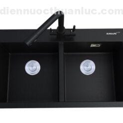 Chậu rửa chén 2 hộc đá thạch anh EL-QC8349 eurolife chất liệu đặc biệt