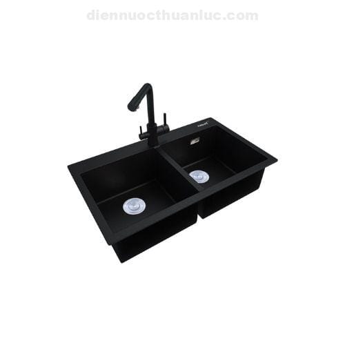 chau-rua-chen-2-hoc-da-thach-anh-el-qc8349-eurolife Chậu rửa chén 2 hộc đá thạch anh EL-QC8349 eurolife