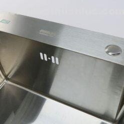 Chậu rửa chén Inox handmade 820x450x230 EL-HM8245 Eurolife tích hợp lỗ gắn cho bình nước rửa chén hay vòi máy lọc nước