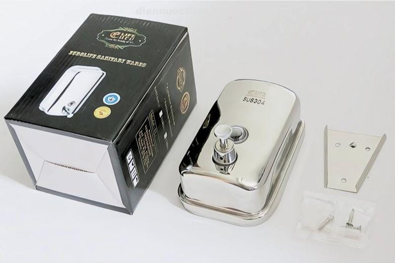 dong-goi-san-pham-binh-xit-nuoc-rua-tay-inox-el-bx26-eurolife Đóng gói sản phẩm bình xịt nước rửa tay Inox SUS 304 treo tường EL-BX26 Eurolife