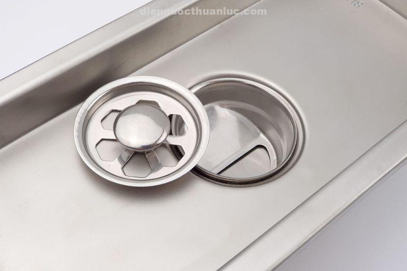 Hố ga 10x50cm chống hôi INOX 304 EL-HG1050/HG18 Eurolife tự động đóng khi không có nước