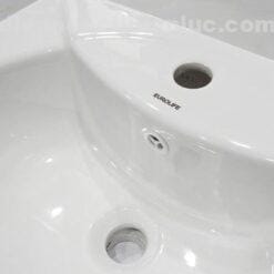 Lỗ xả và lỗ chờ vòi hậu Lavabo liền khối sứ Nano siêu chống bám bẩn EL-LVB01 Eurolife
