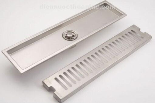 Nắp hố ga Hố ga 10x50cm chống hôi INOX 304 EL-HG1050/HG18 Eurolife