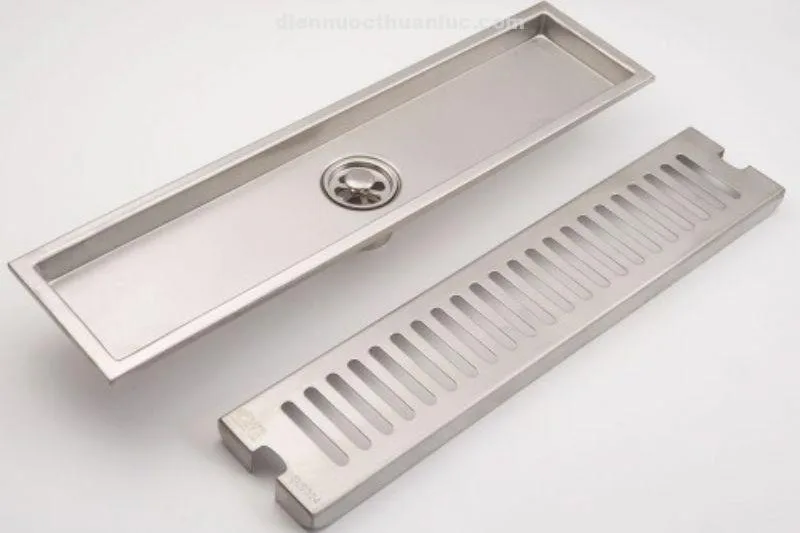 Nắp hố ga Hố ga 10x50cm chống hôi INOX 304 EL-HG1050/HG18 Eurolife