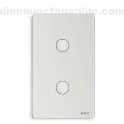 Công tắc cảm ứng 2 nút chữ nhật trắng FPT Smart Home SNBR022