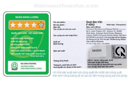 Quạt đảo trần Panasonic F409QGO
