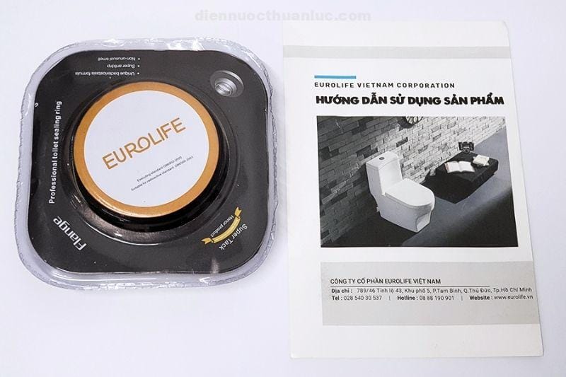 Roong cao su đi kèm sách hướng dẫn sử bồn cầu 1 khối EL-LUX0310 Eurolife