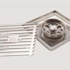 Tấm lọc rác có núm kéo hố ga 12x12cm chống hôi INOX 304 EL-HG03 Eurolife