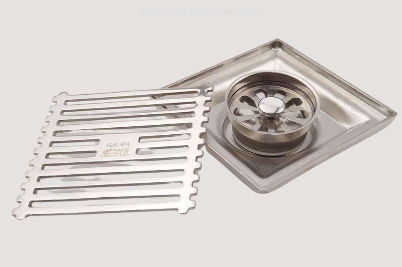 tam-loc-rac-co-num-keo-ho-ga-12x12cm-chong-hoi-inox-304-el-hg03-eurolife Tấm lọc rác có núm kéo hố ga 12x12cm chống hôi INOX 304 EL-HG03 Eurolife