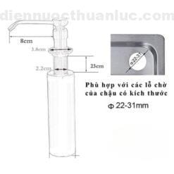 Thông số kỹ thuật bình xịt nước rửa chén Inox 250ml EL-BRC01 Eurolife